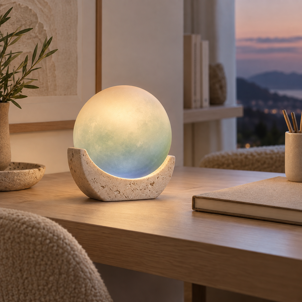 Moonstone Orb Accent Lamp