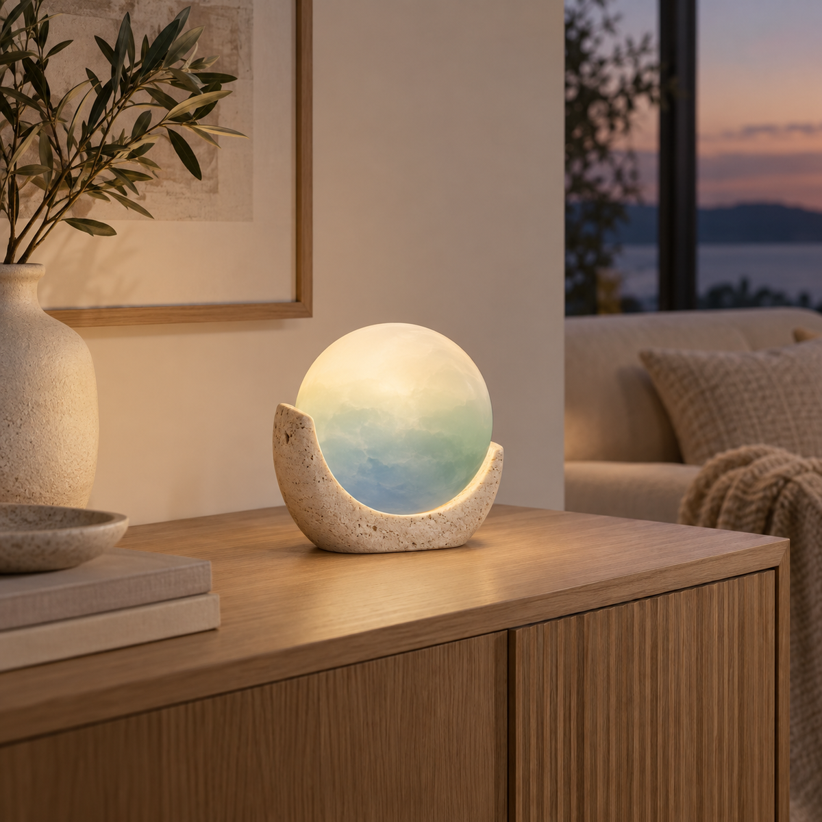 Moonstone Orb Accent Lamp