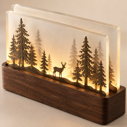 Forest Silhouette Lightbox Lamp