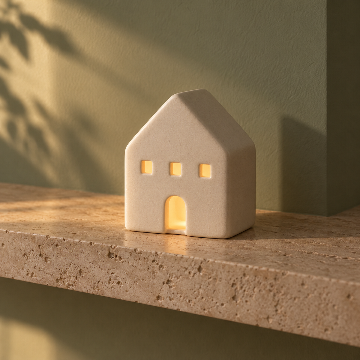 Ceramic Cottage Night Light