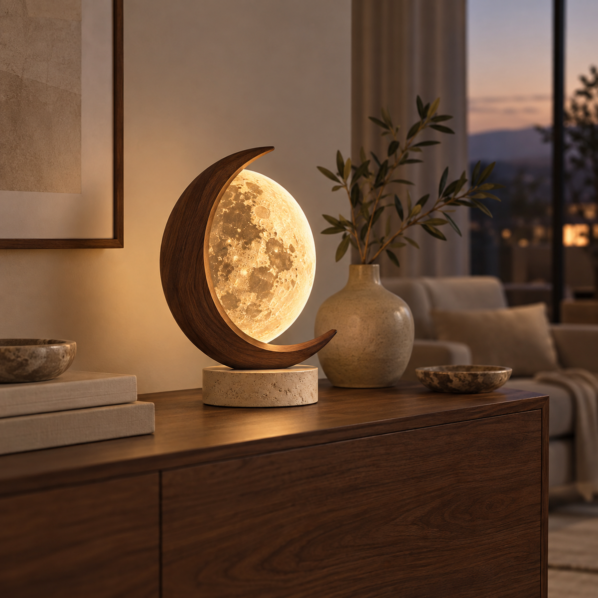 Crescent Moon Table Lamp