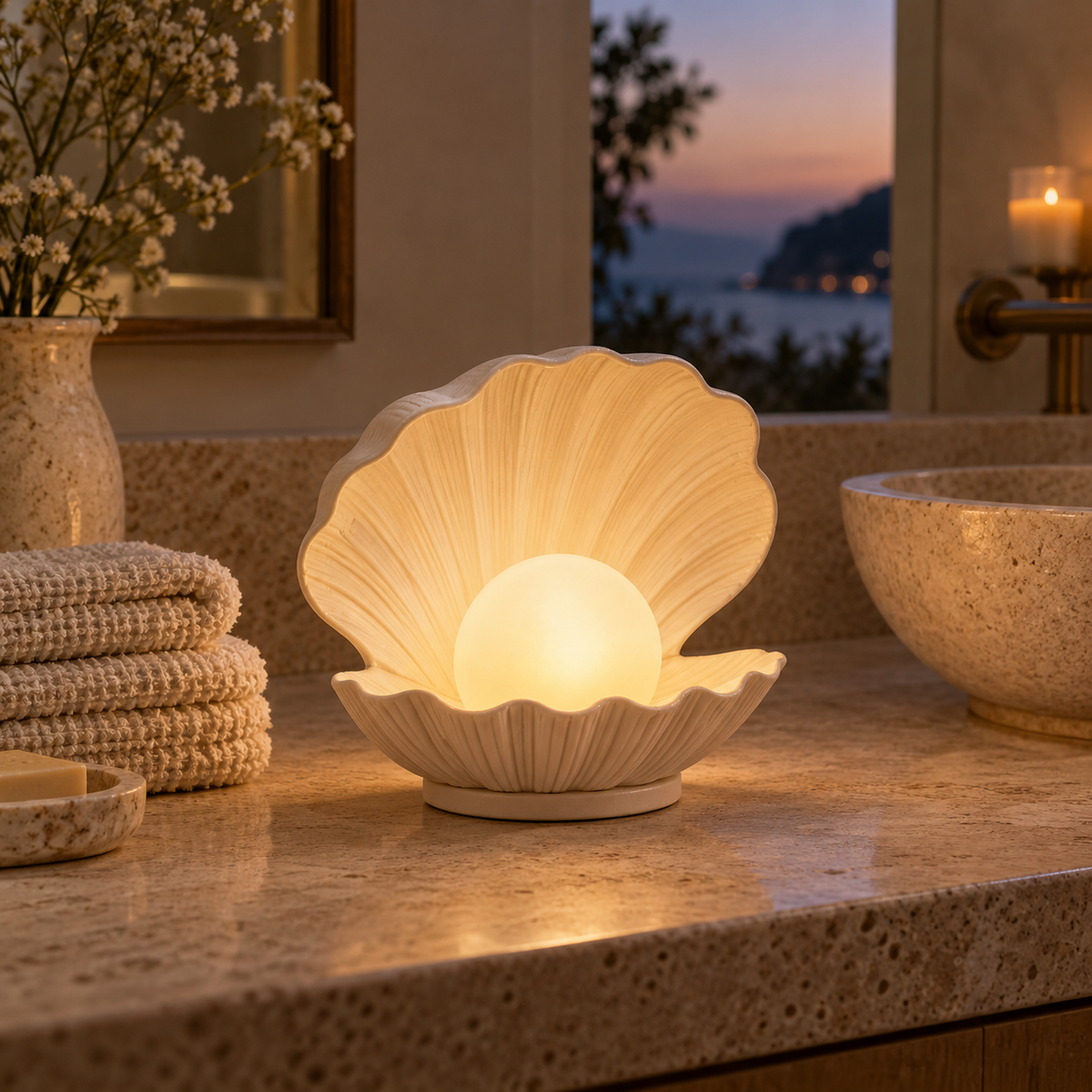 Pearl Shell Accent Lamp