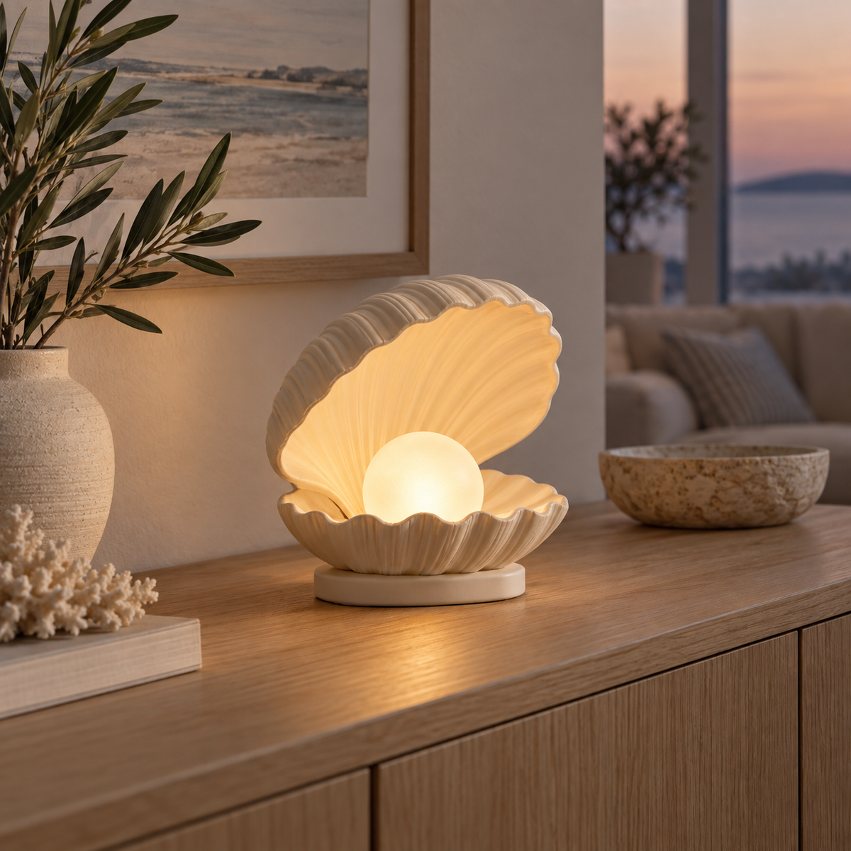 Pearl Shell Accent Lamp
