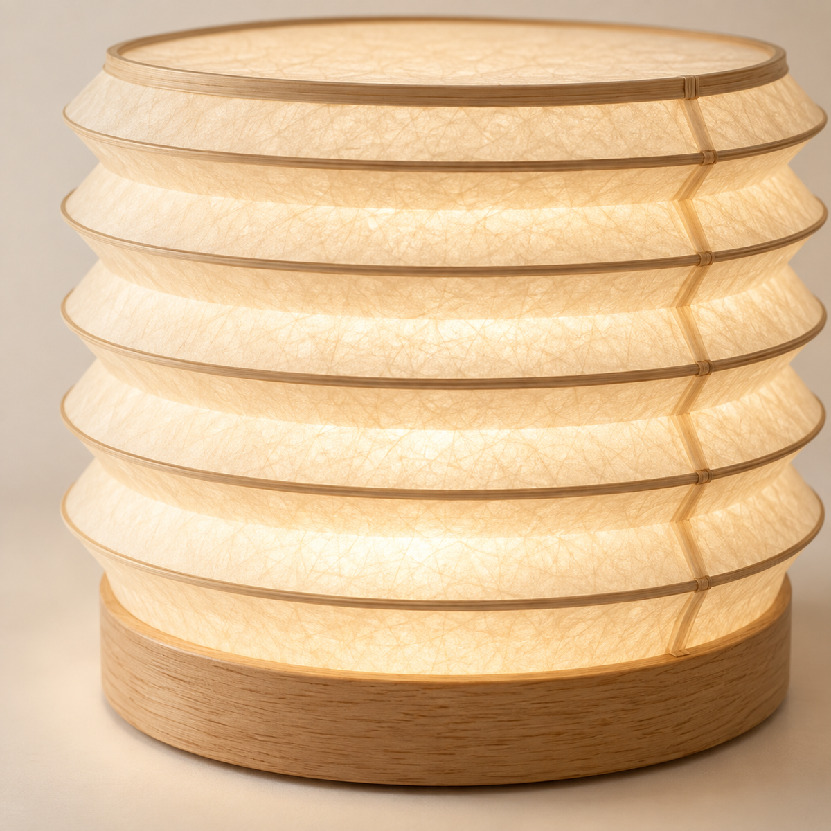 Sculpted Paper Lantern Lamp
