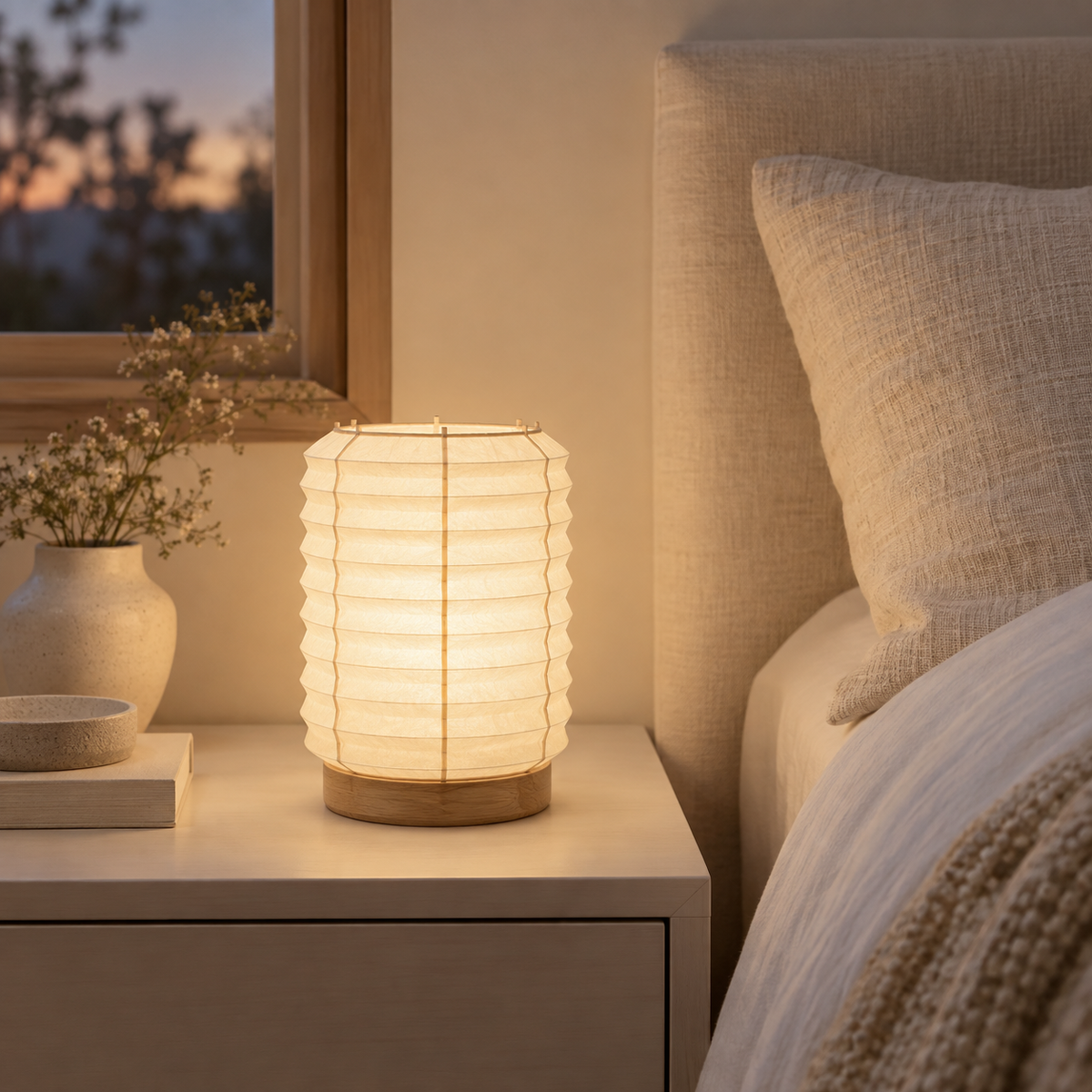 Sculpted Paper Lantern Lamp