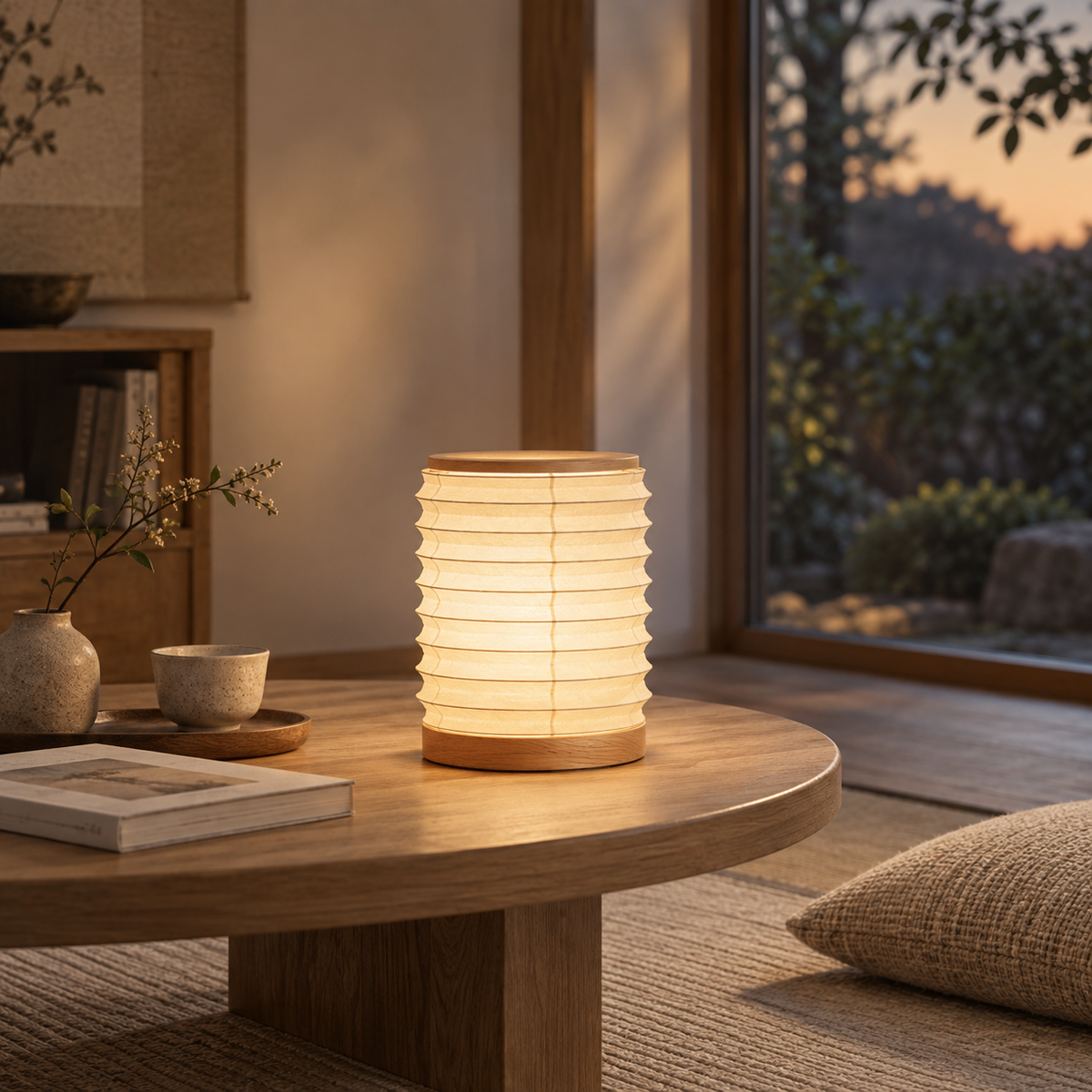 Sculpted Paper Lantern Lamp
