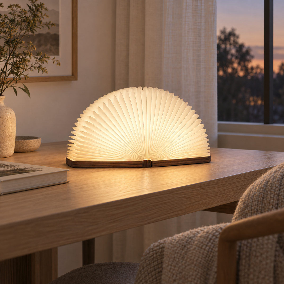 Folded Fan Book Lamp