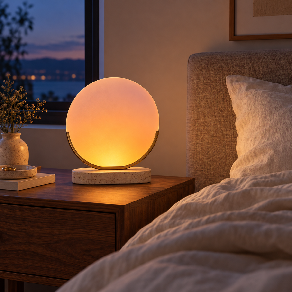 Sunset Glow Orb Table Lamp