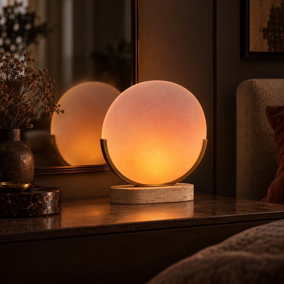 Sunset Glow Orb Table Lamp